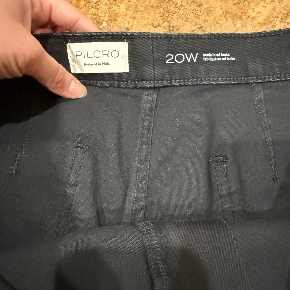 Pilcro Black High Rise Flare Jeans Womens Size 20W Stretch Denim Closet Staple - Picture 2 of 12